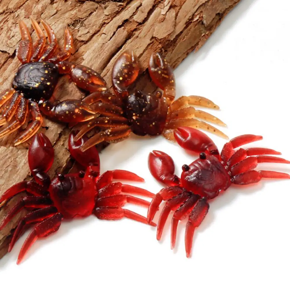 ALASICKA 5 uds 8cm Wobbler cangrejo en forma de cebo de natación pesca Artificial Lifelikes señuelo aparejos cebo de pesca simulación señuelos de peces - imagen 4