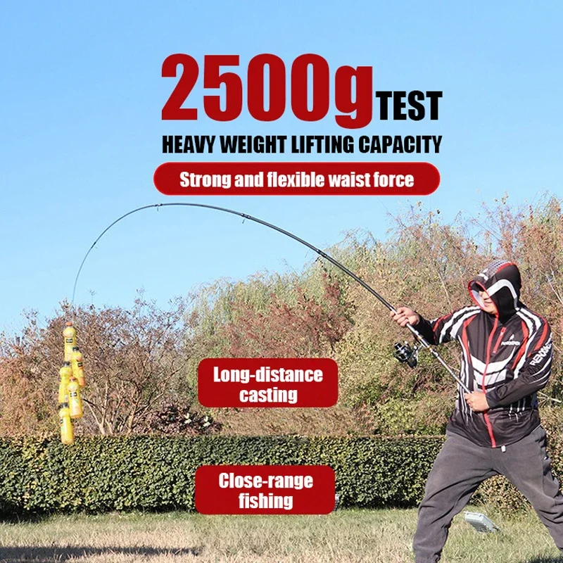 Cañas de pescar giratorias telescópicas superduras de 1,8 M-3,6 M, caña de distancia ultraligera de tiro largo, caña de lanzamiento de alta calidad - imagen 4