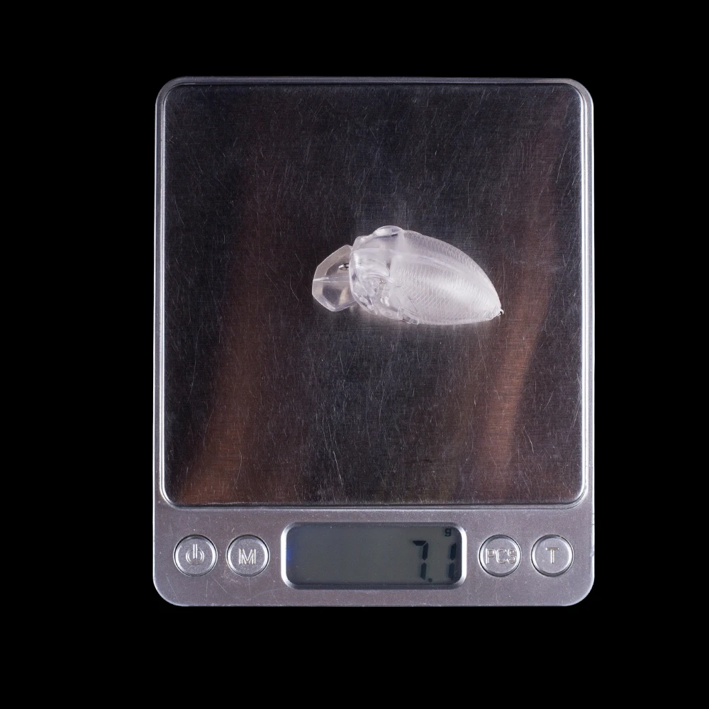 Hanlin-Mini Crankbait de 4,5 CM, 7G, pececillos en blanco, cuerpos duros artificiales, lubina, trucha, señuelos Crankbait sin pintar, aparejos de pesca, 10/20 piezas - imagen 3