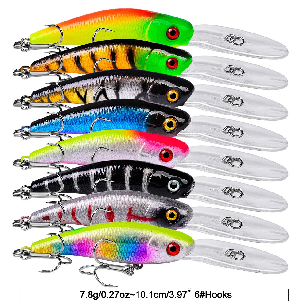 Señuelos de Pesca que se hunden, cebo duro Minnow, sistema de bola de tungsteno, Minnow, manivela, Wobbler, 10,1 cm/3,97 pulgadas, 7,8g/0,27 oz - imagen 4