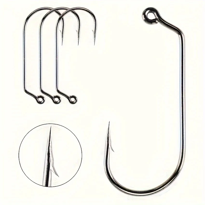 Anzuelos Jig Head Aberdeen curvos 90° – Acero carbono alta resistencia - imagen 2