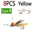 8pcs Yellow Type A