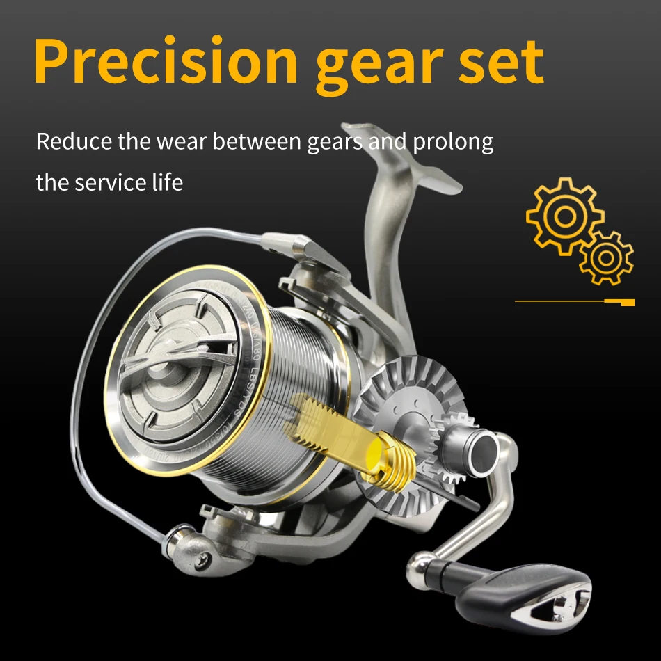 Carrete de pesca giratorio con rodamiento de acero inoxidable NGK 8000 9000 10000 12000 14000 25KG carrete potente arrastre de agua dulce y salada - imagen 3