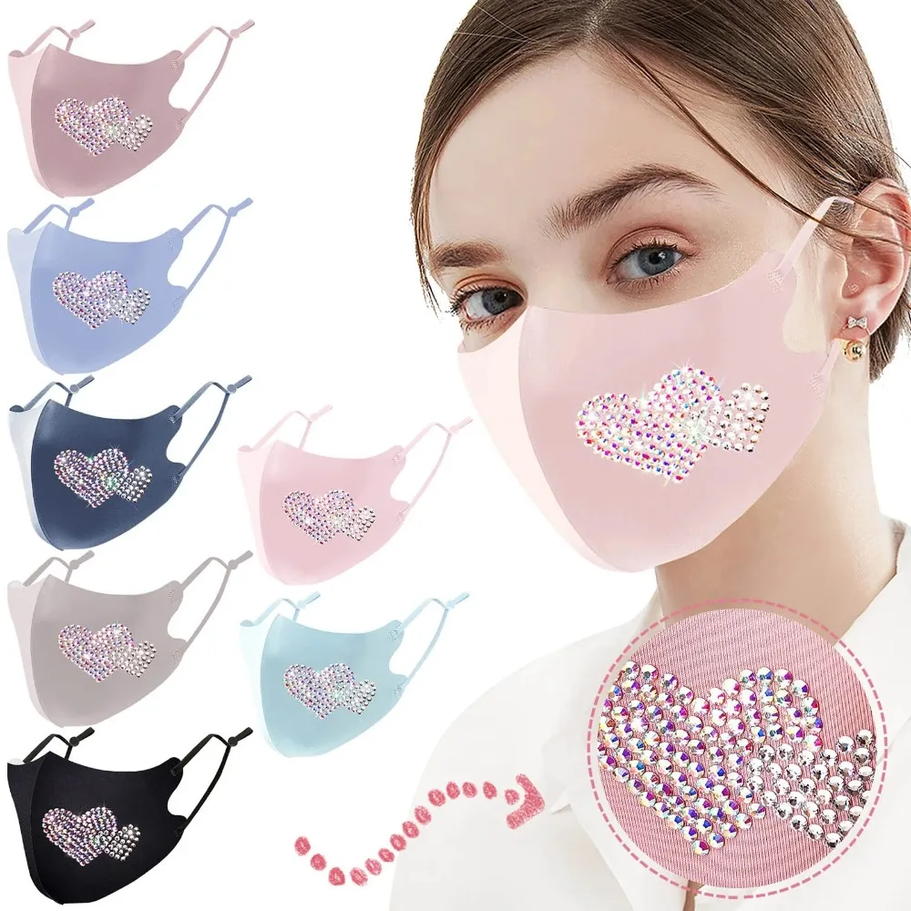 Mascarilla anti-UV transpirable con diseño de diamantes para equitación - imagen 2