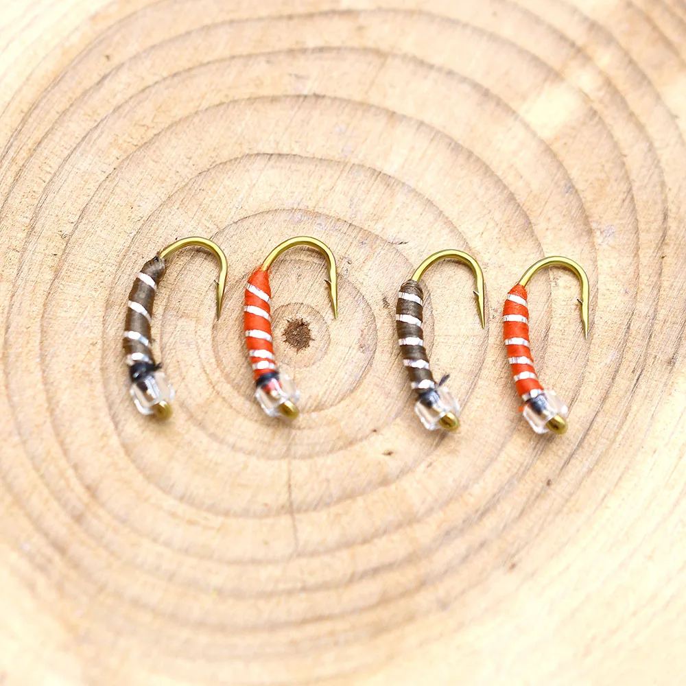 MNFT-10 piezas, 12 #, moscas Midge, Pupa Larva, Nymph, pesca con mosca - imagen 5