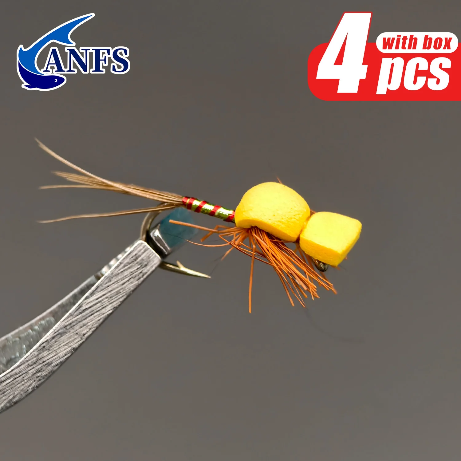 ANFS Fly Mayfly señuelo mosca cebos 4 piezas pesca con mosca para trucha salmón lubina bagre - imagen 5