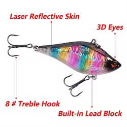 Señuelo Vib sonoro para Lucio - Plástico lure fluorado