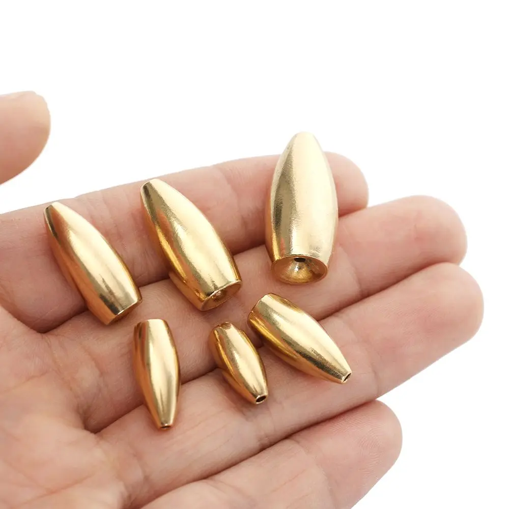 Plomos de pesca cobre y oro espiral para vinilos y señuelos - imagen 5