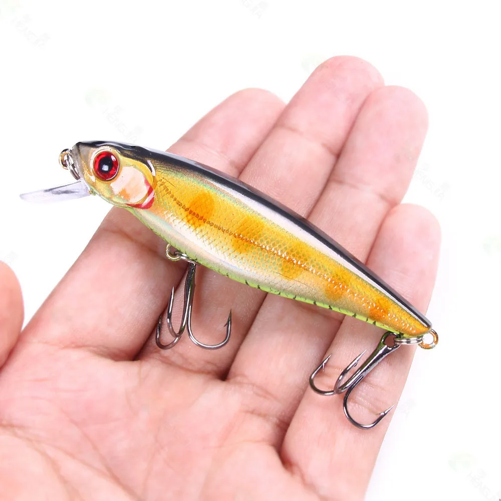 10 Uds. Señuelo de pesca duro Minnow Wobblers cebo de manivela cebo de lubina Artificial Lucio carpa señuelos de pesca - imagen 5
