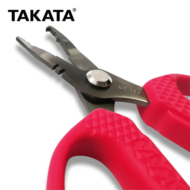 TAKATA-cortador de línea de hilo, abridor de anillo dividido, tijeras de pesca de aleación de acero inoxidable, removedor de gancho, herramienta de aparejos de engranaje, equipo de pesca - imagen 5