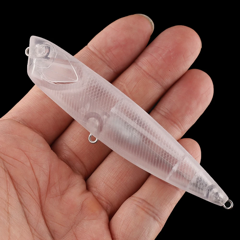 Chan'sHuang-Cebo en blanco sin pintar, 10 piezas, 100mm, 14,5g, pistón Popper de Gill hueco en el interior, aparejo de señuelo de pesca Artificial hecho a mano - imagen 4
