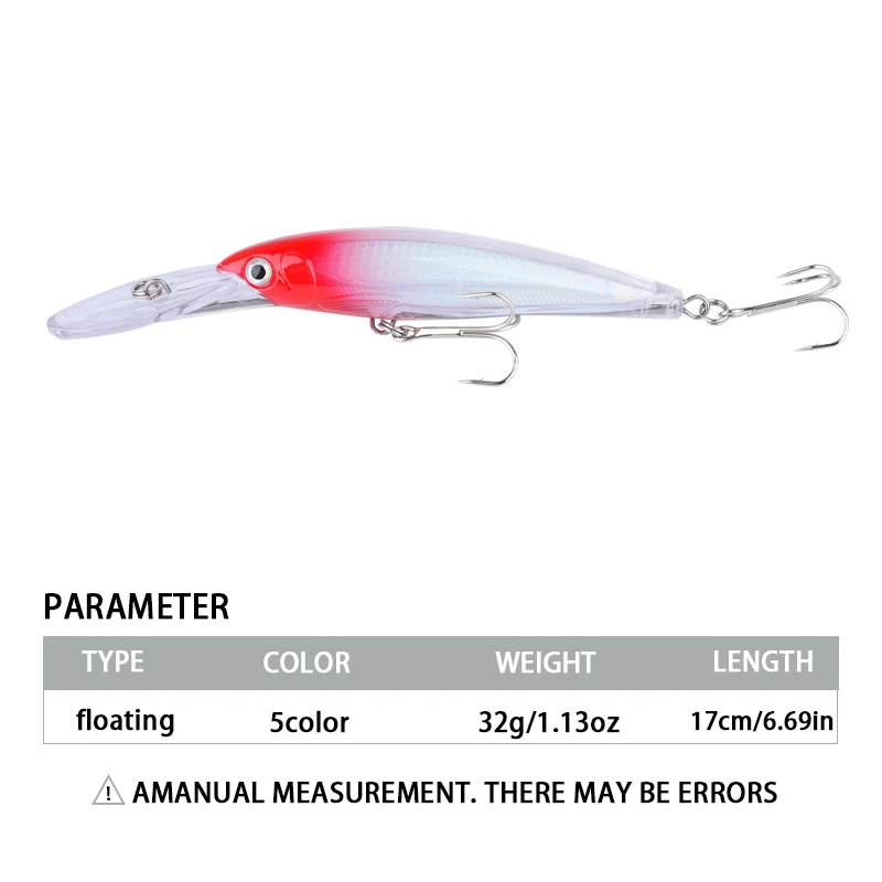 Señuelo de pesca de pececillo flotante grande, cebo Artificial láser para agua salada, Wobblers de curricán de fundición larga, equipo Jerkbait, 5 uds. - imagen 3
