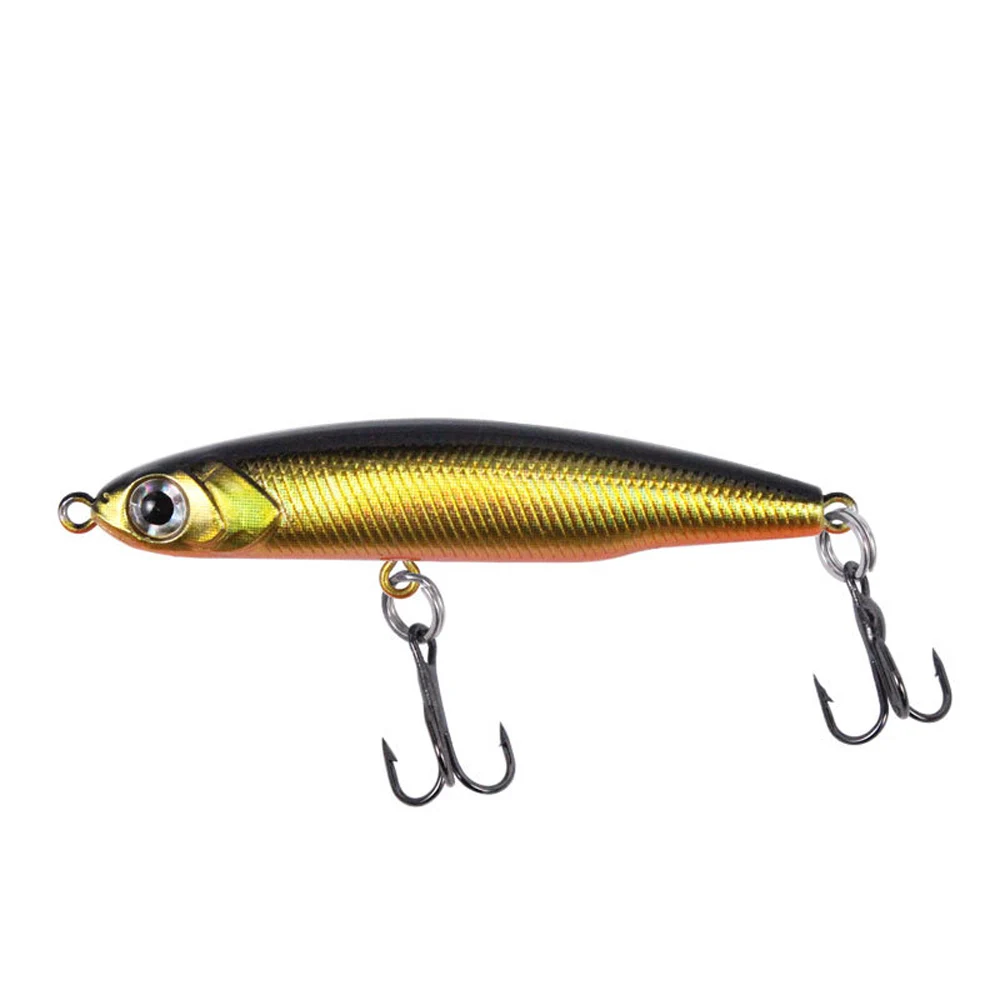 1 unidad de señuelo de pesca Minnow 3D Eyes 5cm 3g/5g/8g, cebo duro de plástico Artificial Wobbler Crankbait, aparejos de pesca de lubina de mar de invierno - imagen 5