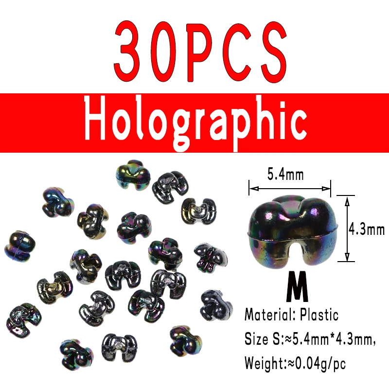 30PCS  Holographic M