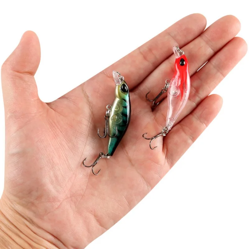 Cebo duro de plástico biónico para pesca, anzuelo pequeño de 2,2g, Minoluia, material suspendido - imagen 5