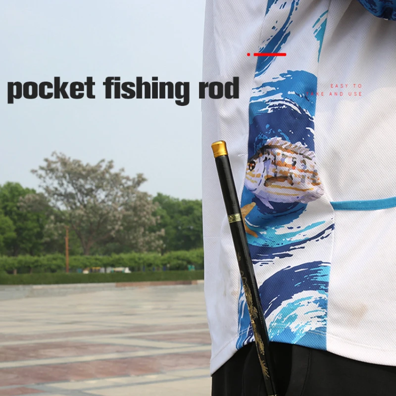 Goture Mini caña de pescar de fibra de carbono 1,8 m-3,6 m caña de mano ultraligera caña de pescar telescópica de agua dulce para pesca de carpa - imagen 3