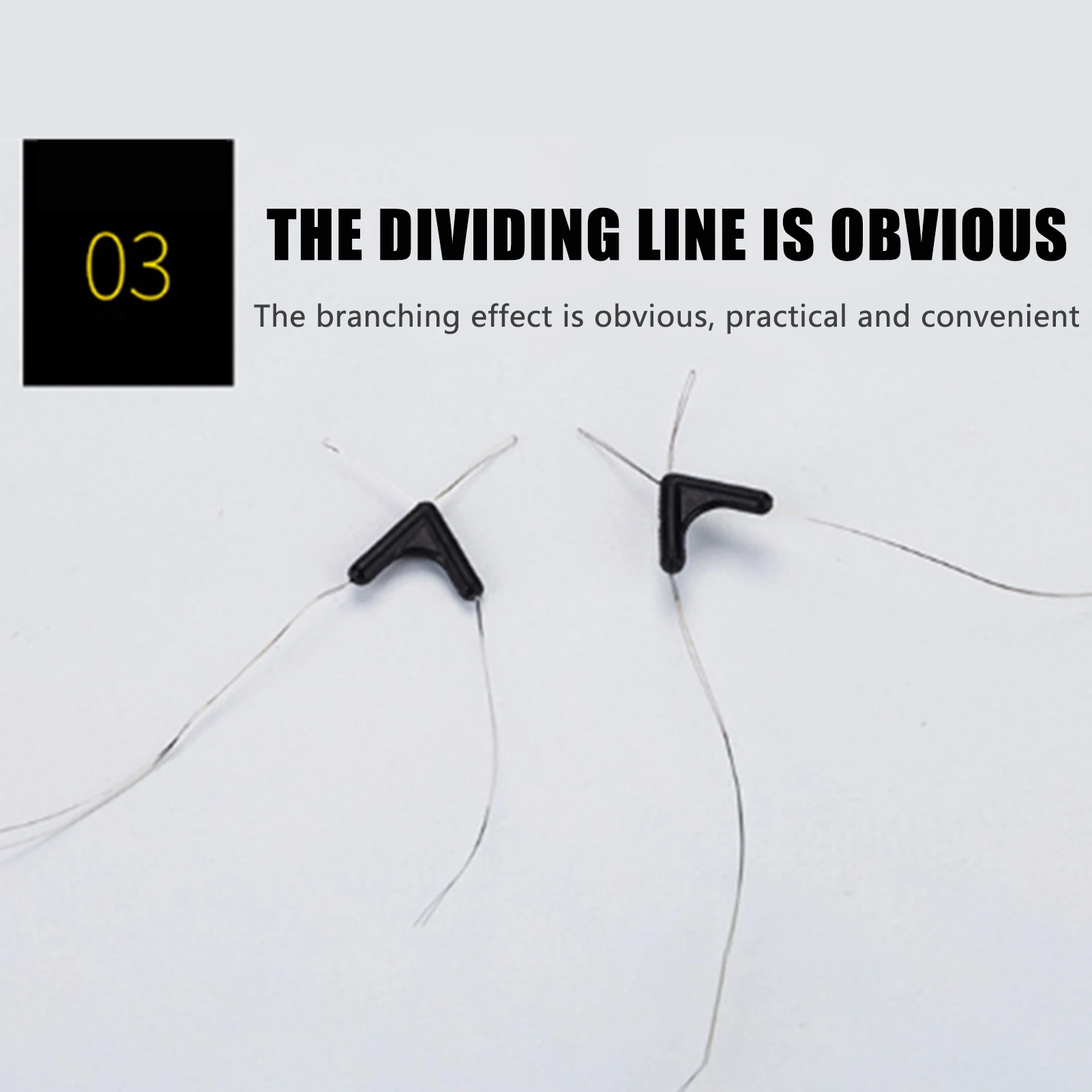 50 unids/set de divisores de línea secundaria de pesca, dispositivo de Contactor de anzuelos dobles, ajuste y separación de bifurcaciones, accesorios de equipo de pesca - imagen 2