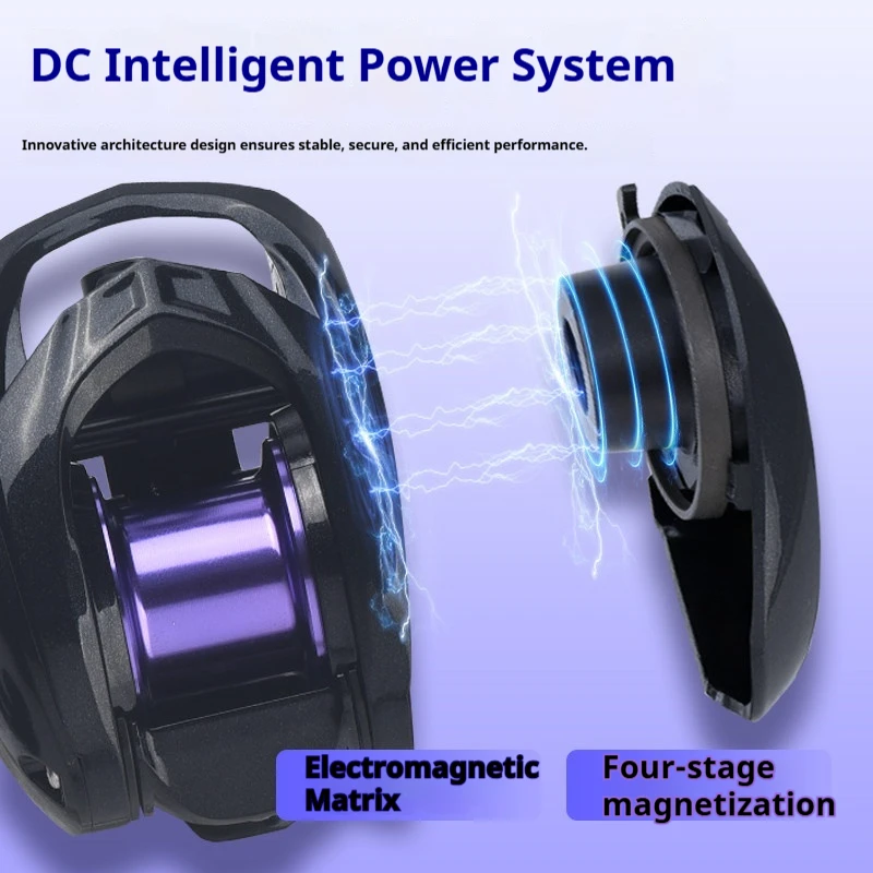 Carrete de pesca LIZARD BOKI DC Baitcasting, Control Digital, arandelas de carbono de fundición larga 7,6: 1 10 + 1BB, arrastre máximo, carrete de agua dulce y salada de 5kg - imagen 3