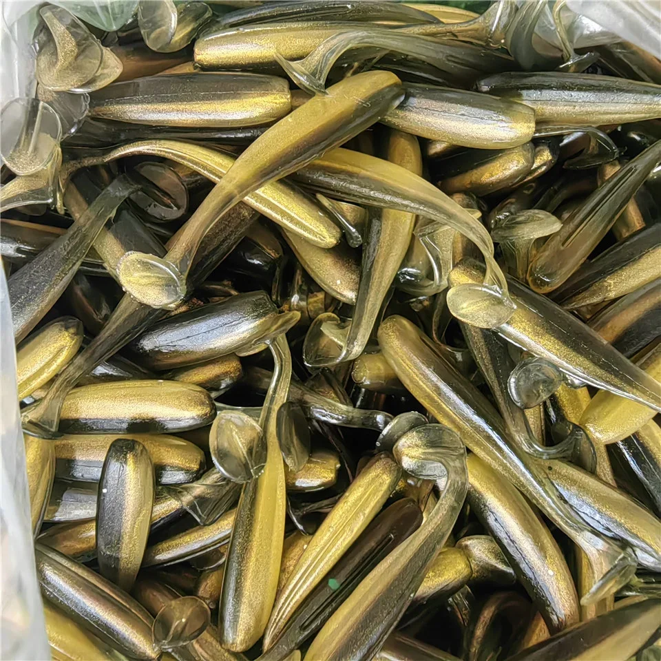 50 Uds Micro Señuelos de Pesca blandos 0,35g/0,45g/1g señuelo de gusano con cola en T pequeño cebo Artificial Jig Wobblers aparejos de pesca de Lucio - imagen 5