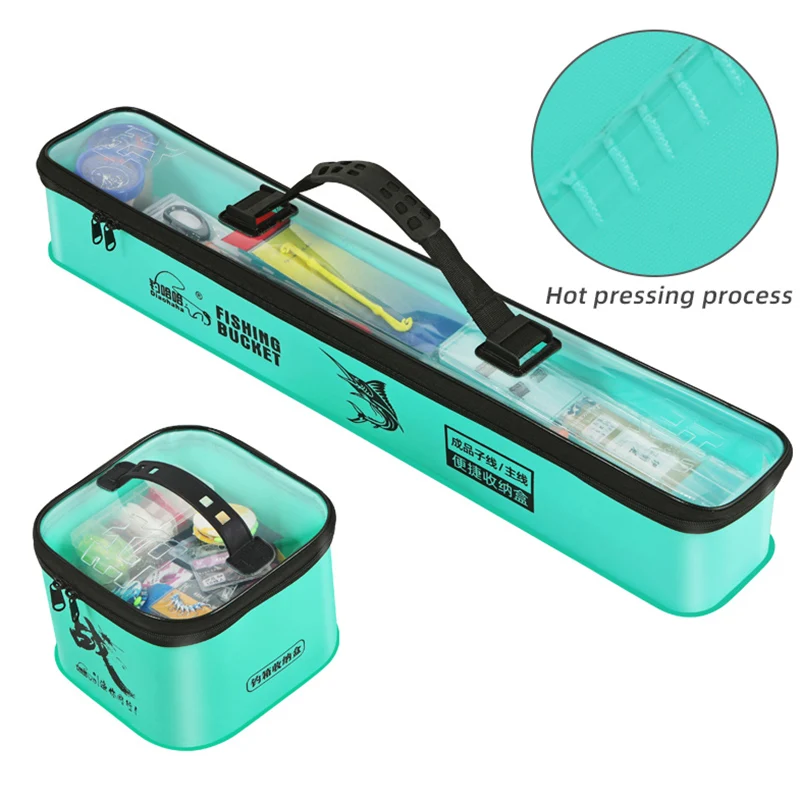 Caja de engranajes de pesca multifuncional, estuche de almacenamiento de flotador principal de sublínea de pesca EVA impermeable, Kit de aparejos de pesca para acampar, accesorios - imagen 5