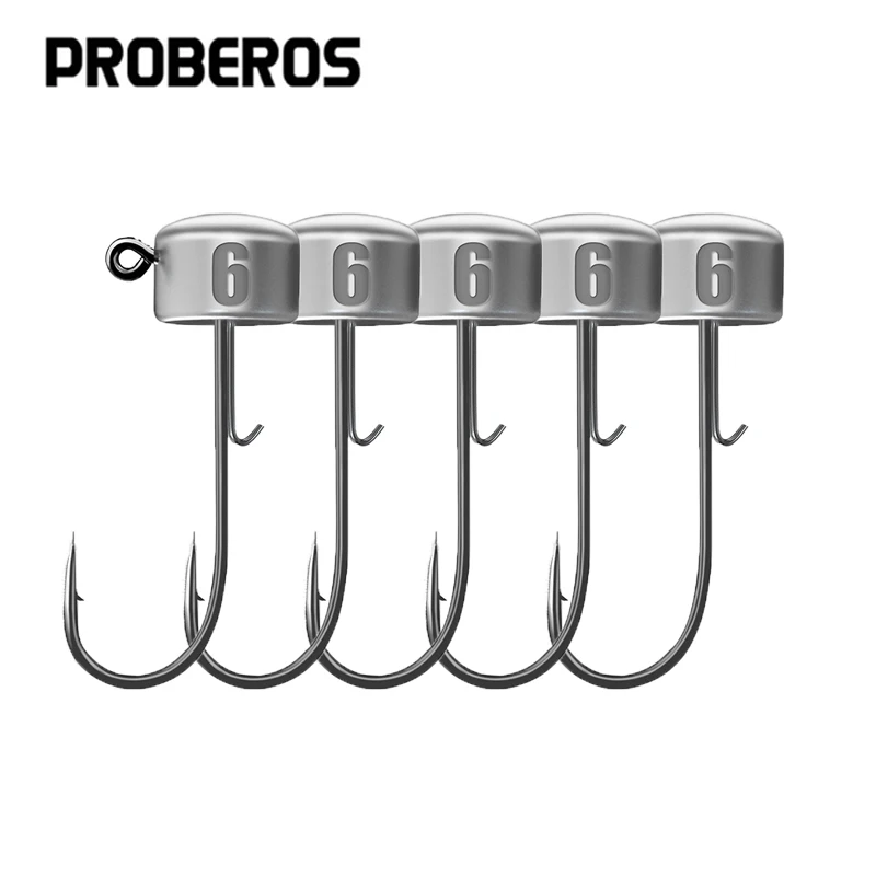 Jig Heads Ned Rig vástago largo anti-despegue para lubina y trucha