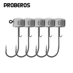Jig Heads Ned Rig vástago largo anti-despegue para lubina y trucha