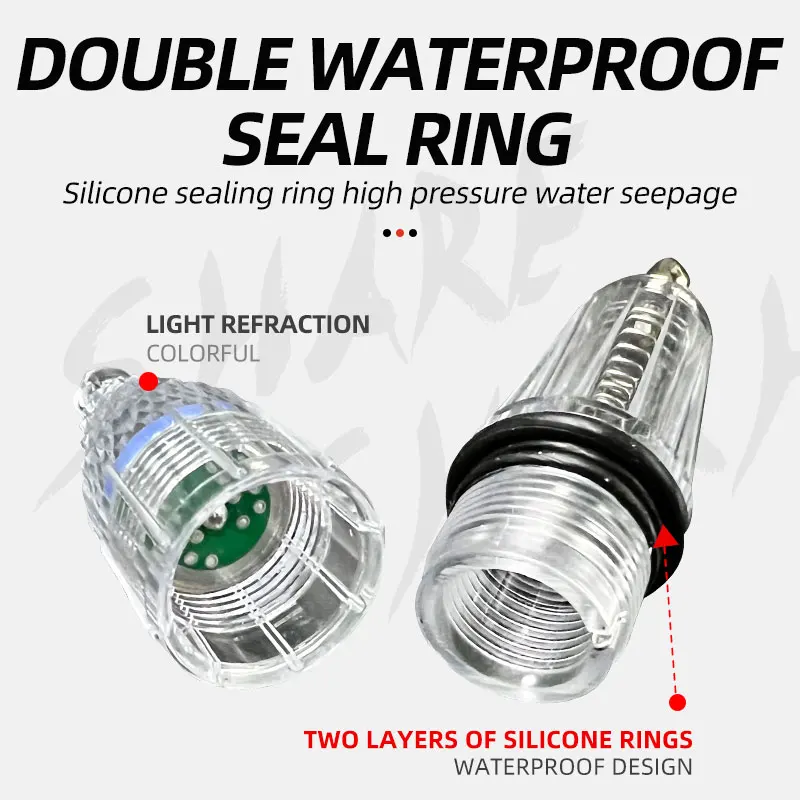 Accesorios de pesca de 12cm/17cm, luz de pesca de gota profunda, LED subacuático impermeable, señuelo de calamar para pesca en el mar, lámpara estroboscópica intermitente - imagen 4