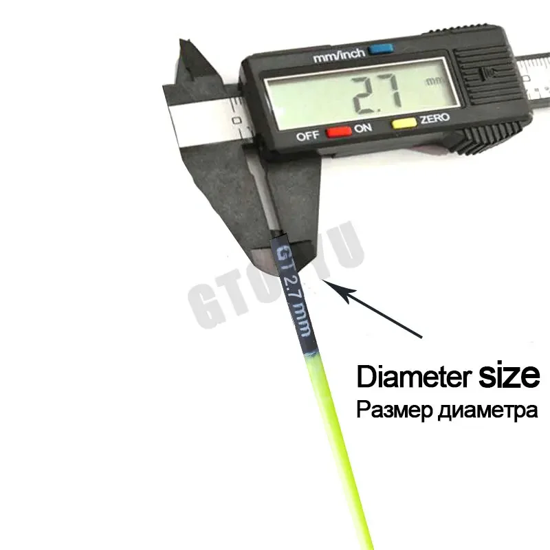 2,6mm-3,8mm, 5 piezas, 50cm, punta de caña de pescar, secciones de repuesto, caña de pescar en roca, tamaño completo, accesorios de caña de carbono hueca sólida resistente - imagen 3