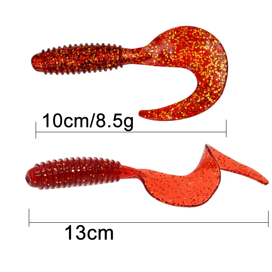 JYJ-anzuelo de cabeza plomada, aparejos de pesca de 10cm, 8,5g, 15 unids/lote/caja con 5 piezas, 14g - imagen 5