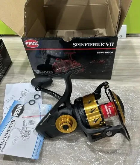 PENN Spinfisher-carrete de pesca giratorio de agua salada para atún, 100% Original, diseño sellado IPX5, SSⅦ 2500-10500, cuerpo de Metal - imagen 2