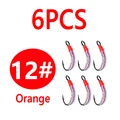 6 piezas tamaño 12 Naranja