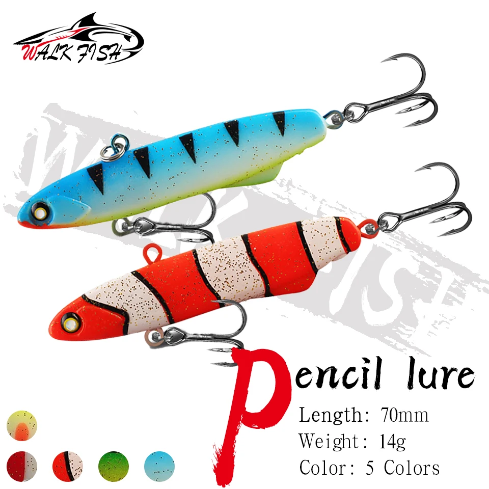 Walk Fish 70mm – Señuelo pencil blando para trucha con triple anzuelo