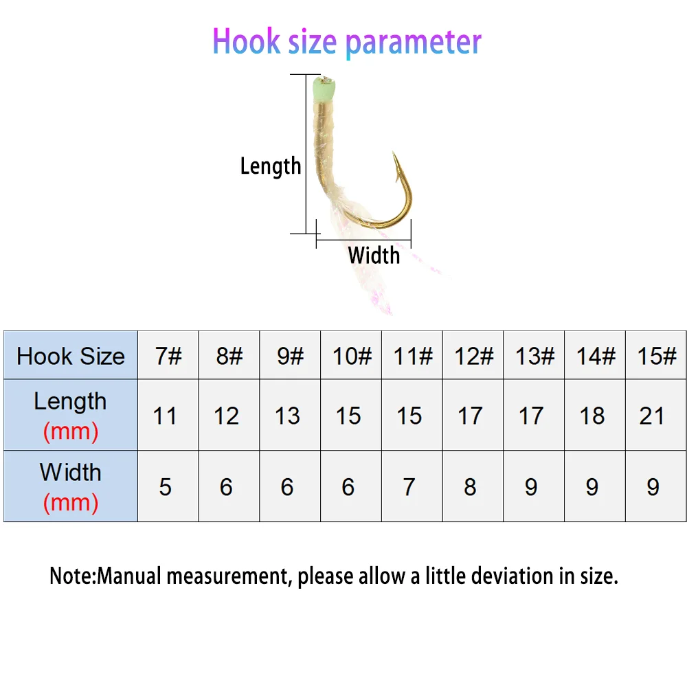 Lionriver Sabiki Rigs Señuelos de Pesca artificiales de agua salada, cuentas luminosas, cebo de mar, ganchos de cuerda de piel de pescado, oropel giratorio, SnapTackle - imagen 3