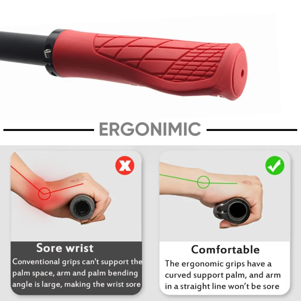 Cubierta para manillar de bicicleta a prueba de golpes, empuñaduras ergonómicas antideslizantes con bola de goma, duraderas y fáciles de instalar, 2 uds. - imagen 5