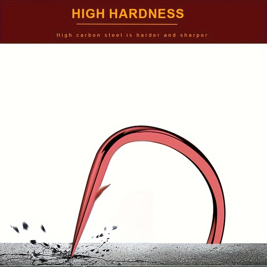 FTK-anzuelos de pesca rojos, Señuelos de pesca con púas de mar, vástago de pico, soporte para cebo vivo, plantilla de pesca de carpa, anzuelos de gusano, accesorios, aparejos - imagen 4