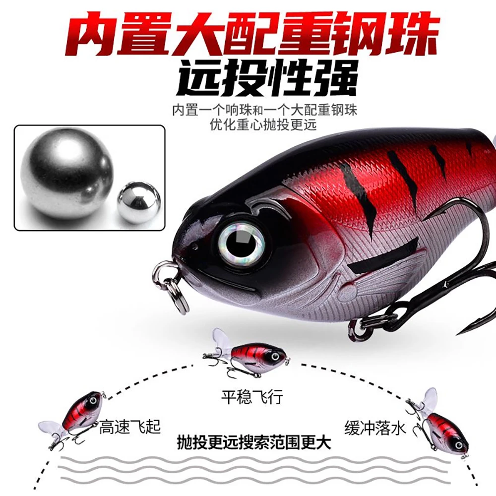 Countbass-Señuelos de Pesca flotantes, cebo duro para perca, Lucio, trucha, ojos 3D, piel láser, Crankbait - imagen 4