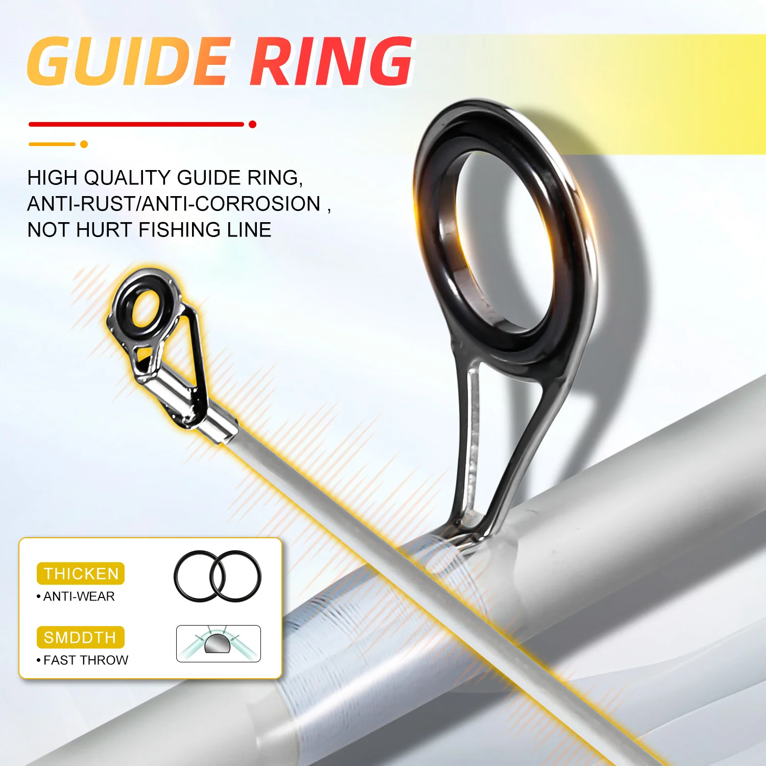 Sougayilang, caña de pescar giratoria de 2 secciones y carrete de pesca Combo 1,8/2,1 m, caña de pescar de fibra de carbono 5,2: 1, carrete de pesca para lubina - imagen 3