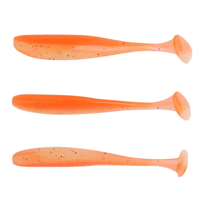 10 unids/bolsa Easy Shiner señuelos blandos 50mm 75mm cebos señuelo de pesca Shad doble Color cebo de silicona Artificial T cola Wobblers - imagen 4