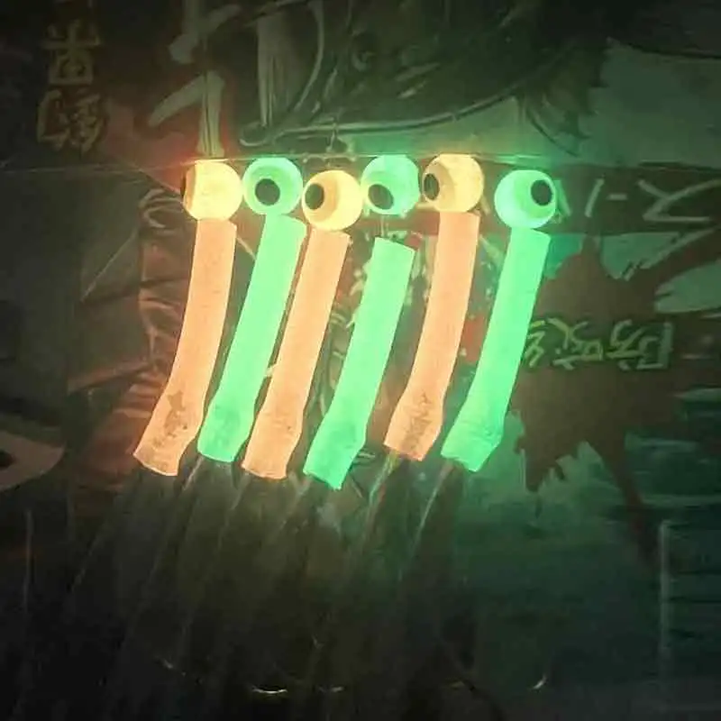 6 anzuelos Sabiki, antimordeduras, Señuelos de pesca de agua salada, aparejos de cebo, piel de pescado Real, gancho de cuerda, caballa, brillo, Flash, aparejos Sabiki - imagen 3