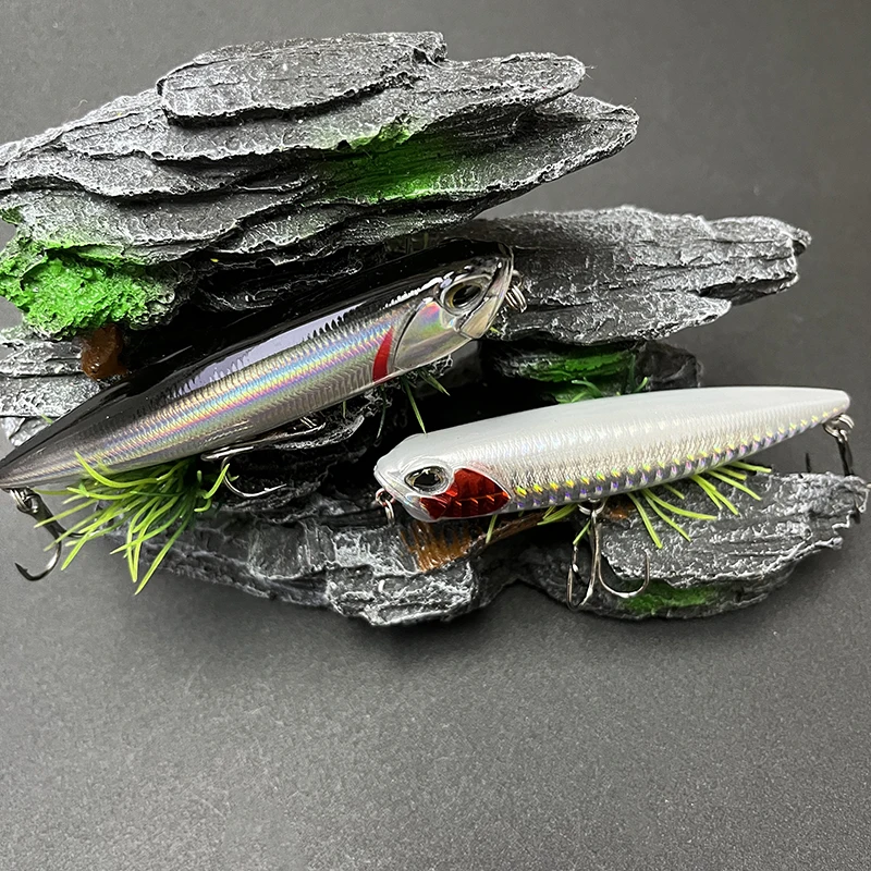 Señuelos de Pesca con lápiz Topwater, sonajeros Stickbait, Swimbait flotante con sonido, Wobbler, equipo de cebo duro Artificial, 100mm, 13,5g - imagen 5