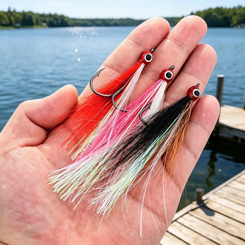 Anzuelos streamer bucktail para mosca de pesca, para trucha y salmón - imagen 3