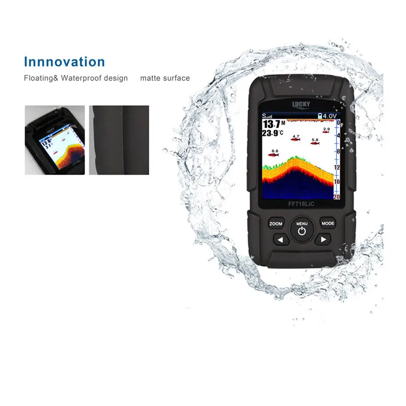 LUCKY-buscador de peces FF718LIC, Sensor de Sonar inalámbrico portátil, alarma, Sensor de haz con cable, sonda de profundidad, buscador de peces 2 en 1, pesca - imagen 4