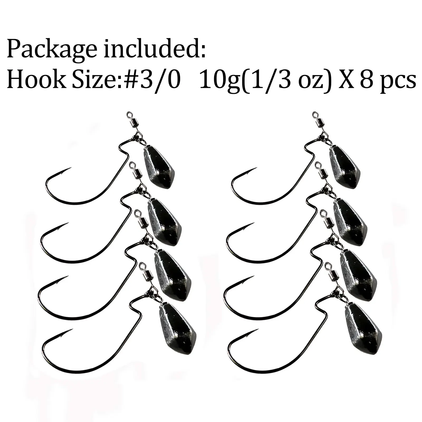 8pcs 10g sinker