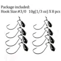 8pcs 10g sinker