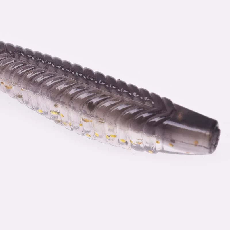 Señuelo suave de silicona para gusano de Forktail, 10 Uds., 7cm, 1,8g, Jig Wobblers, cebo Artificial de PVC de colores dobles para aparejos de pesca de Lucio - imagen 4