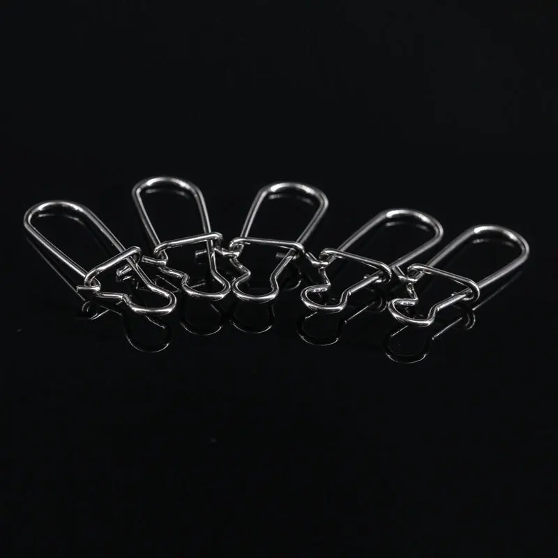 Accesorios de pesca de 100 piezas, Pin conector de anillo de ocho caracteres, rodamiento giratorio de acero inoxidable, señuelo de anzuelo a presión - imagen 4