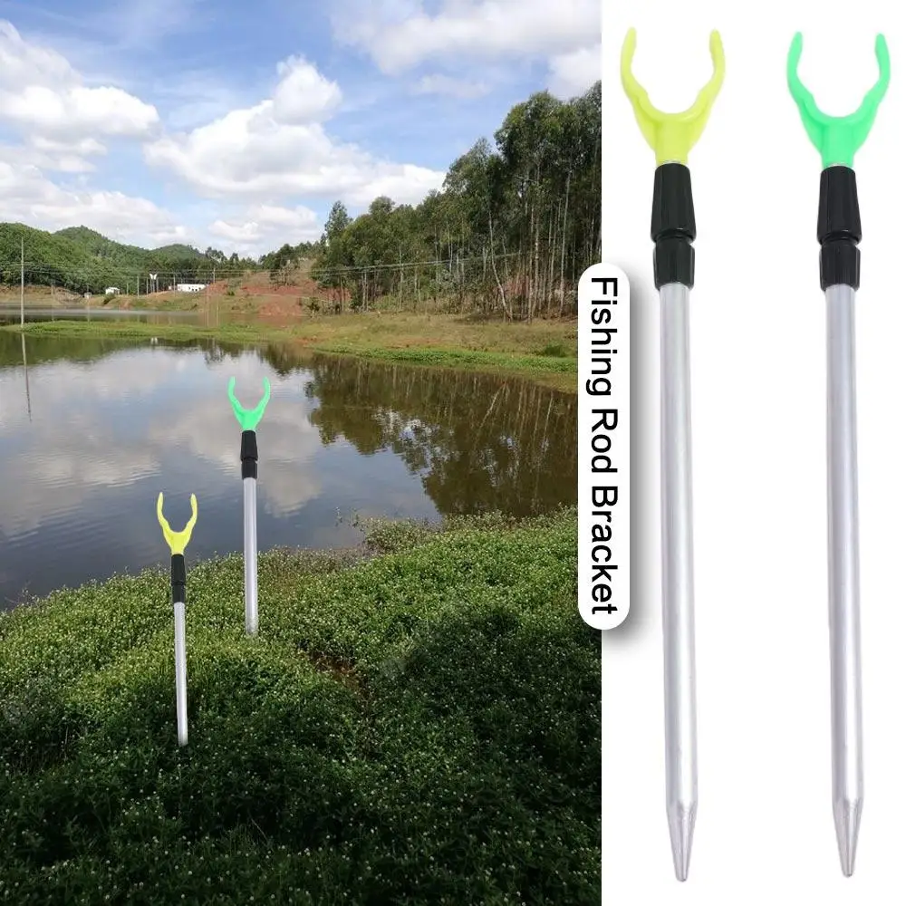 Soporte de pesca telescópico de aleación de aluminio, soporte de caña de pescar telescópico ajustable, aparejos de pesca fijos portátiles - imagen 2