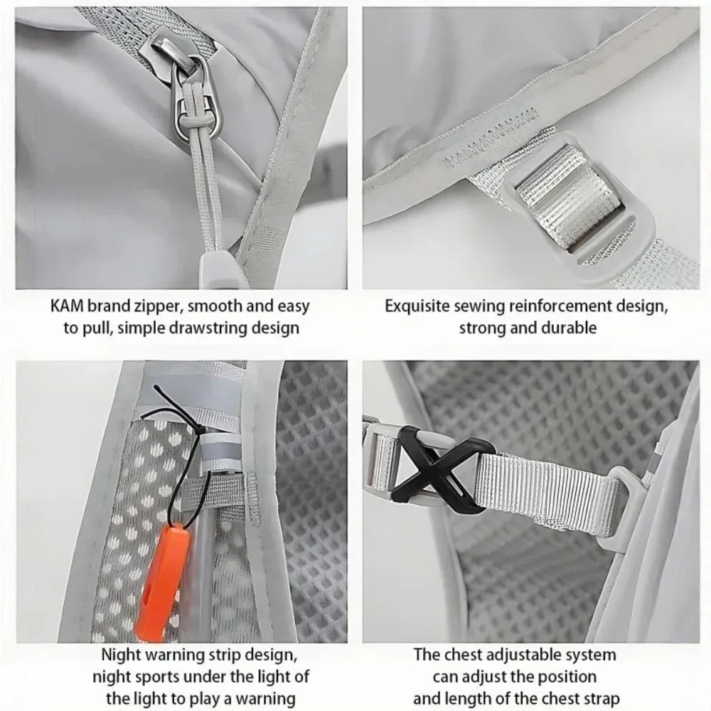 Senderismo al aire libre ultraligero ciclismo correr chaleco hidratante transpirable reflectante mochila hidratante bicicleta bolsa de agua maratón