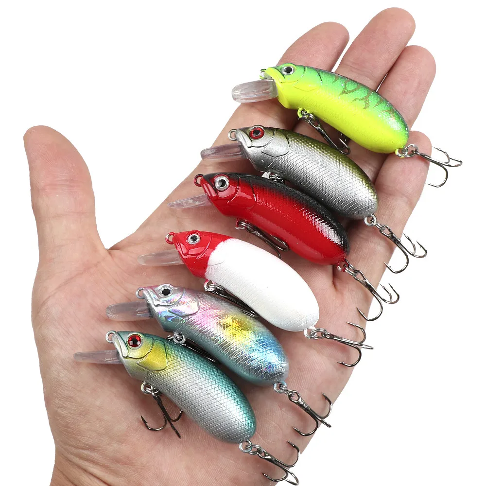 Señuelo de pesca 6cm/9,8g Swimbait Crankbait pesca Wobble cebos duros para lubina trucha agua dulce y salada - imagen 5
