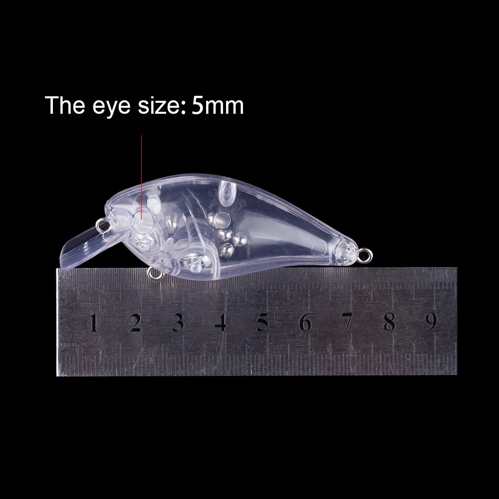 Hanlin-Señuelos de Pesca flotantes sin pintar, cebos Wobbler, aparejos de lubina de plástico duro, Crankbait, 10/20 piezas, 7,5 CM, 10,8G - imagen 2